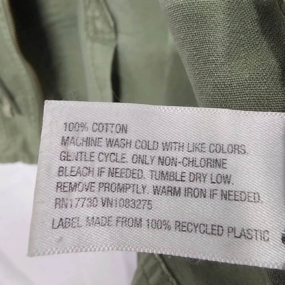 Merona Vest Olive Green Utility Gorpcore Zip Hiking Military Punk S - Picture 11 of 12